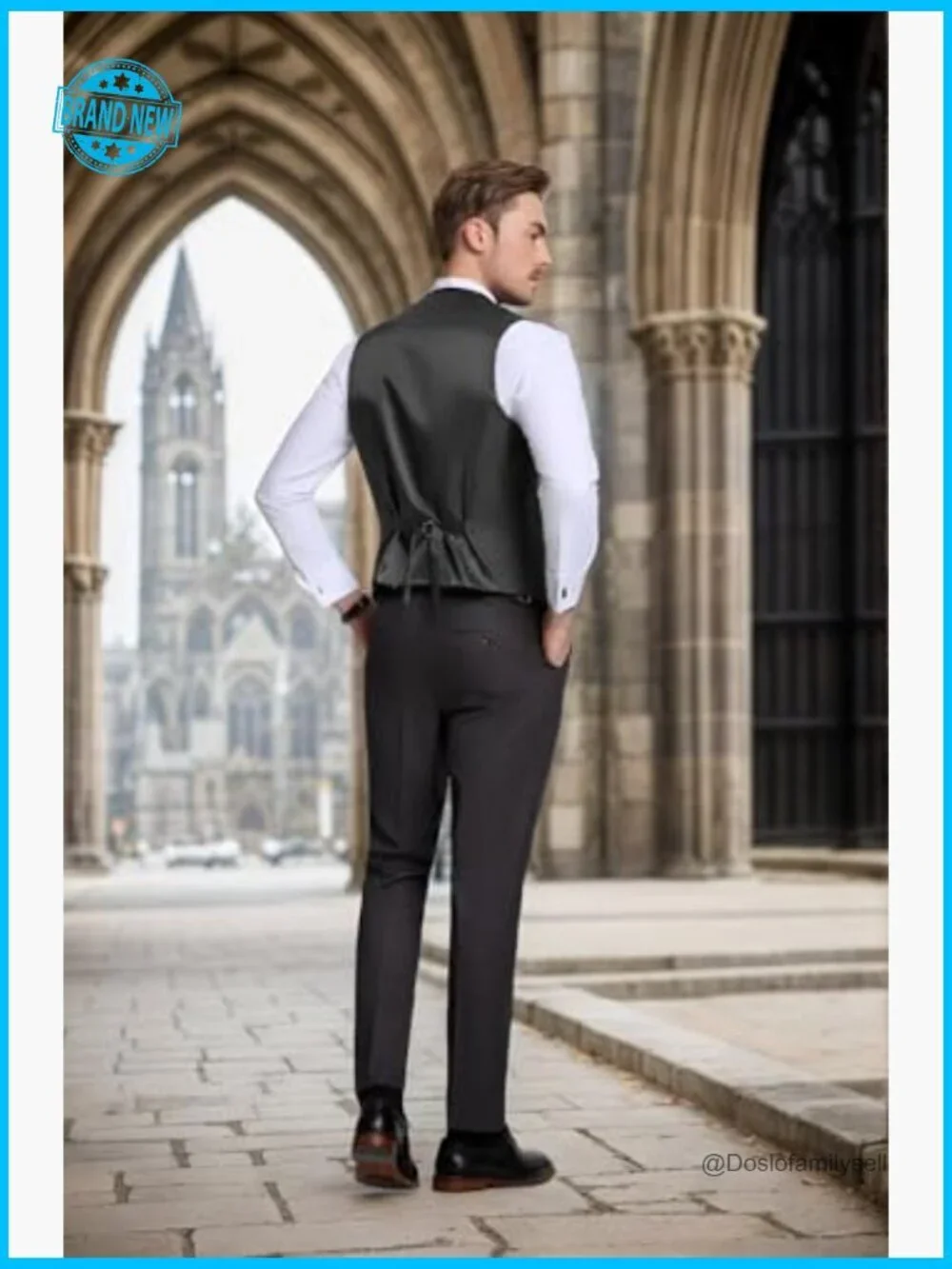 Slim Fit Tuxedo Suit Elegant Modern Formal Wedding Party Performance Wear